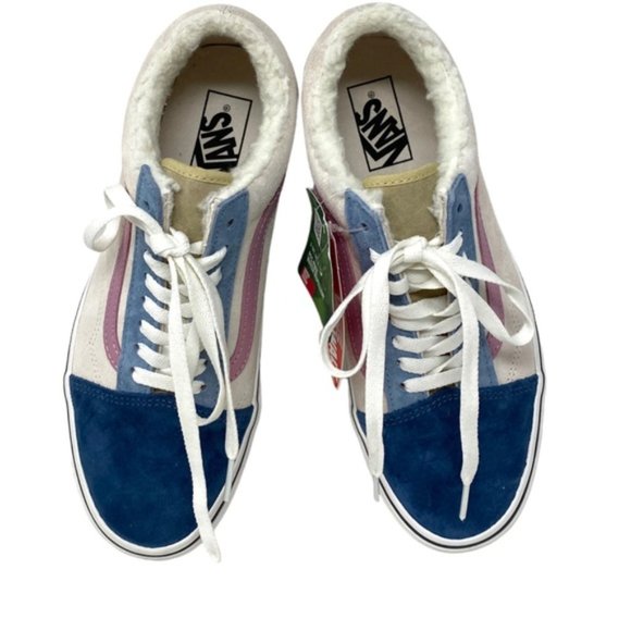 VANS Old Skool Platform For Women Sherpa Suede Multi Low Top Shoes VN0A7Q5MMUL - Picture 7 of 10